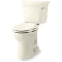 Kohler Highline 1.28 GPF Two Piece Elongated Toilet with Right Hand Lever Biscuit