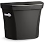 Kohler Highline 1.6 GPF Toilet Tank Only with Left Hand Lever Black Black