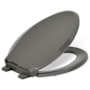 Kohler Cachet Elongated Closed-Front Toilet Seat with Soft Close and Quick Release Thunder Grey