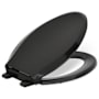 Kohler Cachet Elongated Closed-Front Toilet Seat with Soft Close and Quick Release Black Black