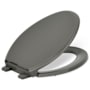 Kohler Glenbury Elongated Closed-Front Toilet Seat with Soft Close and Quick Release Thunder Grey