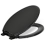 Kohler Glenbury Elongated Closed-Front Toilet Seat with Soft Close and Quick Release Black Black