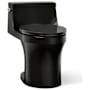 Kohler San Souci 1.28 GPF Elongated One-Piece Comfort Height Toilet with AquaPiston Technology - Seat Included Black Black