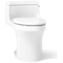 Kohler San Souci 1.28 GPF Elongated One-Piece Comfort Height Toilet with Right Side Trip Lever and AquaPiston Technology - Seat Included White
