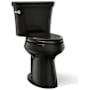 Kohler Highline 1.0 GPF Elongated Two-Piece Comfort Height Toilet with Class Five Flush&reg; Technology - Seat not Included Black Black