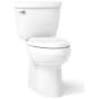 Kohler Cimarron Comfort Height 1.28 GPF Two-Piece Elongated Toilet with Fully Skirted Trapway and AquaPiston Flushing Technology White