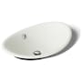 Kohler Iron Plains 20-3/4"L Cast Iron Drop-In Semi-Vessel Sink with Overflow and Black Painted Underside Dune