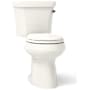 Kohler Highline 1.28 GPF Two Piece Round Chair Height Toilet with Right Hand Lever - Less Seat Biscuit