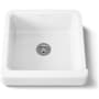Kohler Whitehaven 23-1/2" Self-Trimming Farmhouse Single Basin Enameled Cast Iron Kitchen Sink with Shortened Apron White