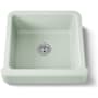 Kohler Whitehaven 23-1/2" Self-Trimming Farmhouse Single Basin Enameled Cast Iron Kitchen Sink with Shortened Apron Aspen Green