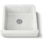 Kohler Whitehaven 23-1/2" Self-Trimming Farmhouse Single Basin Enameled Cast Iron Kitchen Sink with Shortened Apron Dune
