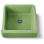Kohler Whitehaven 23-1/2" Self-Trimming Farmhouse Single Basin Enameled Cast Iron Kitchen Sink Fresh Green