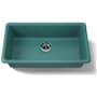 Kohler Iron/Tones 33" Undermount Single Basin Enameled Cast Iron Kitchen Sink Teal