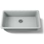Kohler Iron/Tones 33" Undermount Single Basin Enameled Cast Iron Kitchen Sink Ice Grey
