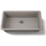 Kohler Iron/Tones 33" Undermount Single Basin Enameled Cast Iron Kitchen Sink Truffle