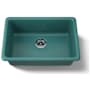 Kohler Iron/Tones 27" Undermount Single Basin Enameled Cast Iron Kitchen Sink Teal