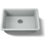 Kohler Iron/Tones 27" Undermount Single Basin Enameled Cast Iron Kitchen Sink Ice Grey