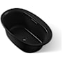 Kohler Underscore 60" Drop-In or Undermount Soaking Bathtub with Center Drain Black Black