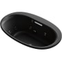 Kohler Underscore 60" Drop In, Undermount Acrylic Experience Tub with Center Drain and Overflow Black Black