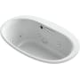 Kohler Underscore 60" Drop In, Undermount Acrylic Experience Tub with Center Drain and Overflow Ice Grey