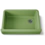 Kohler Whitehaven 32-1/2" Self-Trimming Farmhouse Single Basin Enameled Cast Iron Kitchen Sink Fresh Green