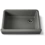 Kohler Whitehaven 32-1/2" Self-Trimming Farmhouse Single Basin Enameled Cast Iron Kitchen Sink Thunder Grey