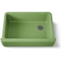 Kohler Whitehaven 32-11/16" Self-Trimming Farmhouse Single Basin Enameled Cast Iron Kitchen Sink Fresh Green