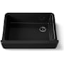 Kohler Whitehaven 32-11/16" Self-Trimming Farmhouse Single Basin Enameled Cast Iron Kitchen Sink Black Black