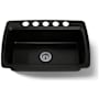 Kohler Cape Dory 33" Single Basin Under-Mount Enameled Cast-Iron Kitchen Sink Black