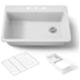Kohler Riverby 33" Single Basin Top-Mount Enameled Cast-Iron Kitchen Sink White