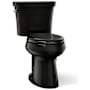 Kohler Highline 1.6 / 1.1 GPF Dual Flush Two Piece Comfort Height Toilet with Left Hand Lever and 10" Rough In - Seat Not Included Black Black
