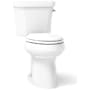 Kohler Highline 1.1/1.6 GPF Dual Flush Floor Mounted Elongated Toilet with Right Hand Lever and 10" Rough In - Less Seat White
