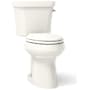 Kohler Highline 1.1/1.6 GPF Dual Flush Floor Mounted Elongated Toilet with Right Hand Lever and 10" Rough In - Less Seat Biscuit