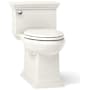Kohler Memoirs 1.28 GPF Compact Elongated One-Piece Comfort Height Toilet with AquaPiston and Glenbury Quiet-Close Seat Included Biscuit