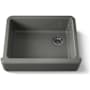 Kohler Whitehaven 29-11/16" Self-Trimming Farmhouse Single Basin Enameled Cast Iron Kitchen Sink Thunder Grey