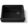 Kohler Whitehaven 29-11/16" Self-Trimming Farmhouse Single Basin Enameled Cast Iron Kitchen Sink Black Black