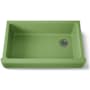 Kohler Whitehaven 35-1/2" Self-Trimming Farmhouse Single Basin Enameled Cast Iron Kitchen Sink Fresh Green