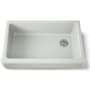 Kohler Whitehaven 35-1/2" Self-Trimming Farmhouse Single Basin Enameled Cast Iron Kitchen Sink Sea Salt