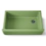 Kohler Whitehaven 35-11/16" Self-Trimming Farmhouse Single Basin Enameled Cast Iron Kitchen Sink Fresh Green