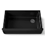 Kohler Whitehaven 35-11/16" Self-Trimming Farmhouse Single Basin Enameled Cast Iron Kitchen Sink Black Black