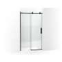 Kohler Composed 78" High x 47-7/8" Wide Sliding Semi Frameless Tempered Glass Shower Door with Frosted Privacy Band, Controlled Close, and CleanCoat+ Matte Black