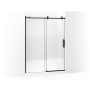 Kohler Composed 78" High x 59-7/8" Wide Sliding Semi Frameless Tempered Glass Shower Door with Frosted Privacy Band, Controlled Close, and CleanCoat+ Matte Black
