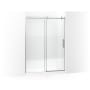 Kohler Composed 78" High x 59-7/8" Wide Sliding Semi Frameless Tempered Glass Shower Door with Frosted Privacy Band, Controlled Close, and CleanCoat+ Anodized Brushed Nickel