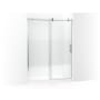 Kohler Composed 78" High x 59-7/8" Wide Sliding Semi Frameless Tempered Glass Shower Door with Frosted Privacy Band, Controlled Close, and CleanCoat+ Bright Polished Silver