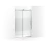 Kohler Rely 75-5/8" High x 47-5/8" Wide Sliding Semi Frameless Tempered Glass Shower Door with Controlled Close and CleanCoat+ Technologies Bright Polished Silver