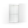 Kohler Levity Plus 81-5/8" High x 47-5/8" Wide Sliding Frameless Shower Door with Clear Glass Anodized Brushed Nickel