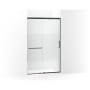 Kohler Elate 75-1/2" High x 47-5/8" Wide Sliding Semi Frameless Shower Door with Clear Glass and Frosted Privacy Strip Matte Black