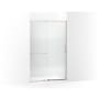Kohler Elate 75-1/2" High x 47-5/8" Wide Sliding Semi Frameless Shower Door with Clear Glass and Frosted Privacy Strip Anodized Matte Nickel