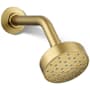 Kohler Awaken 1.5 GPM Single Function Shower Head Vibrant Brushed Moderne Brass