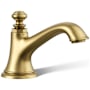Kohler Artifacts 1.2 GPM Widespread Bathroom Faucet with Pop-Up Drain Assembly Vibrant Brushed Moderne Brass